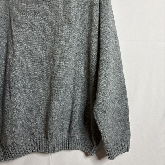 Henry Grethel Men's XL Grey Crewneck Chunky Knit Wool Blend Grandpa Sweater - Picture 11 of 14